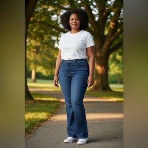 Source Unknown Indigo Flare Jeans